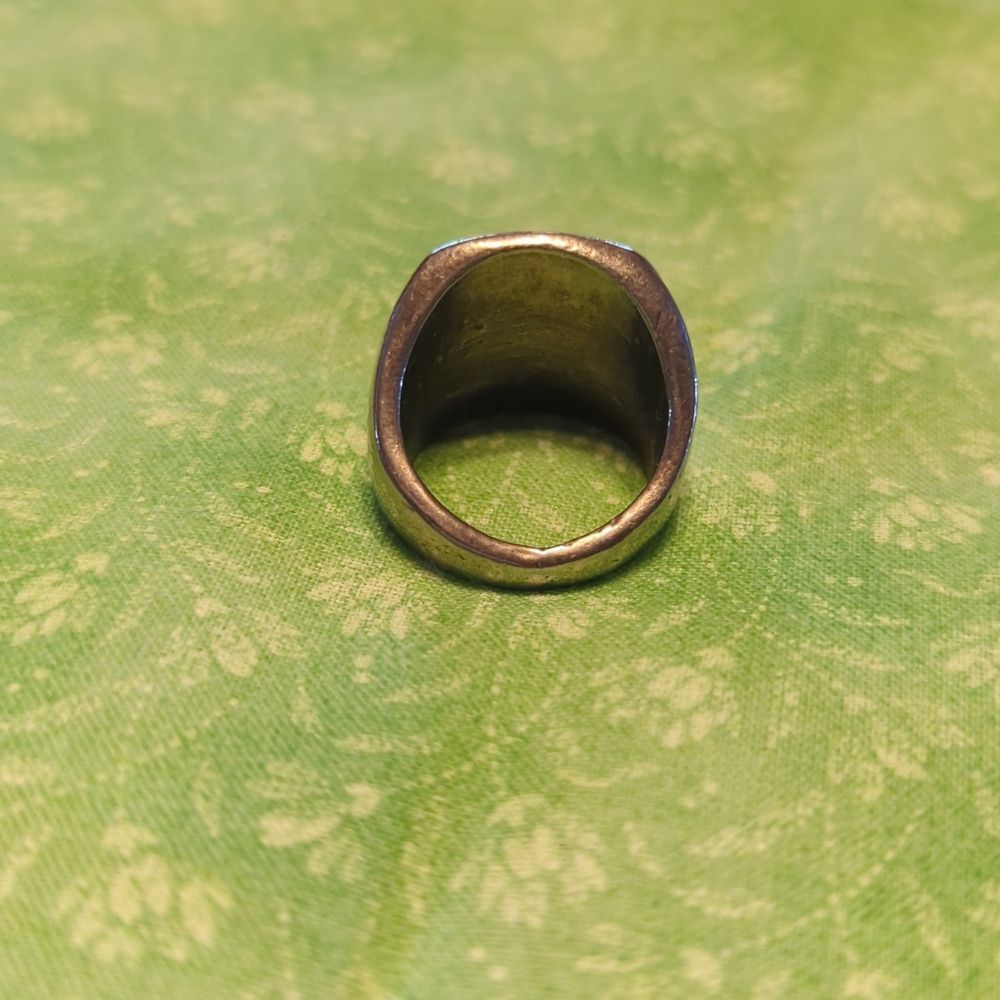 Silver Colored Square Statement Ring Size 6 - image 2